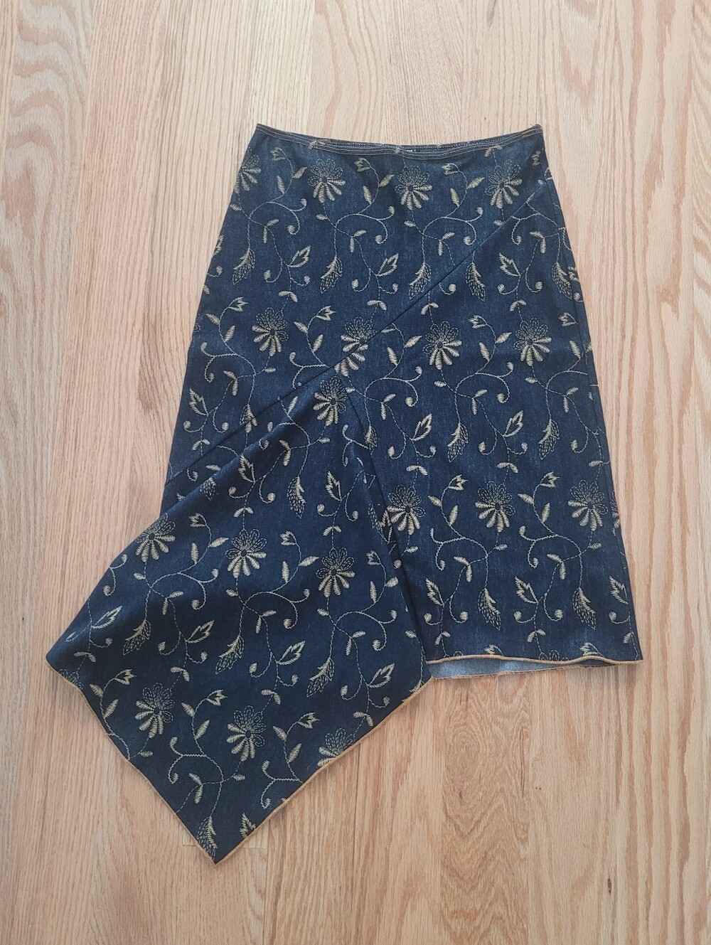 Silvergate | Stretch Denim Asymmetrical Skirt